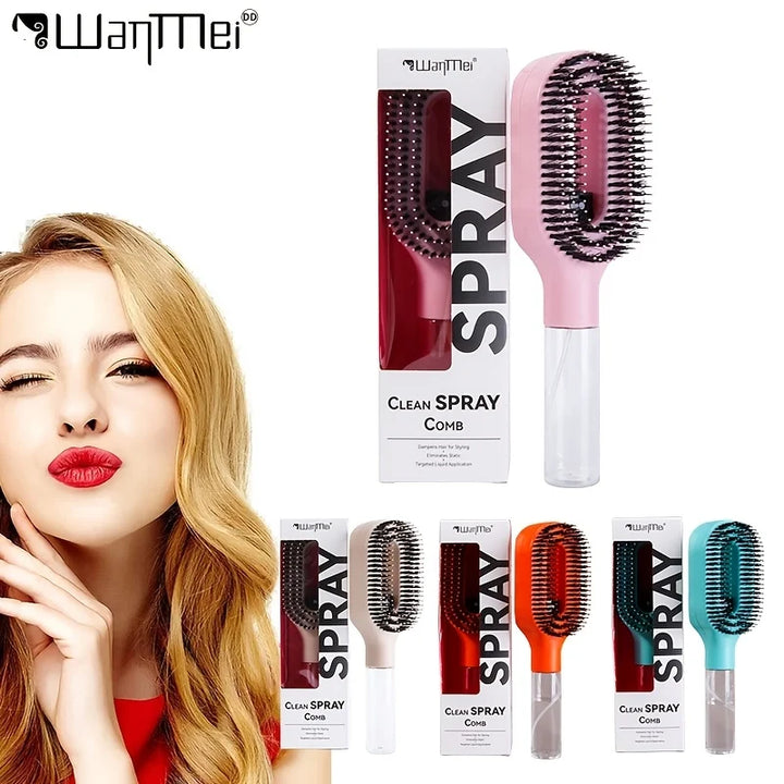 Spray Detangle Hydrating Brush 2-in-1